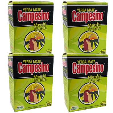 Mate tea Campesino menta-citrom 2kg (4 x 500g)